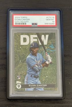 $20 2024 Topps Evan Carter City to City PSA 10