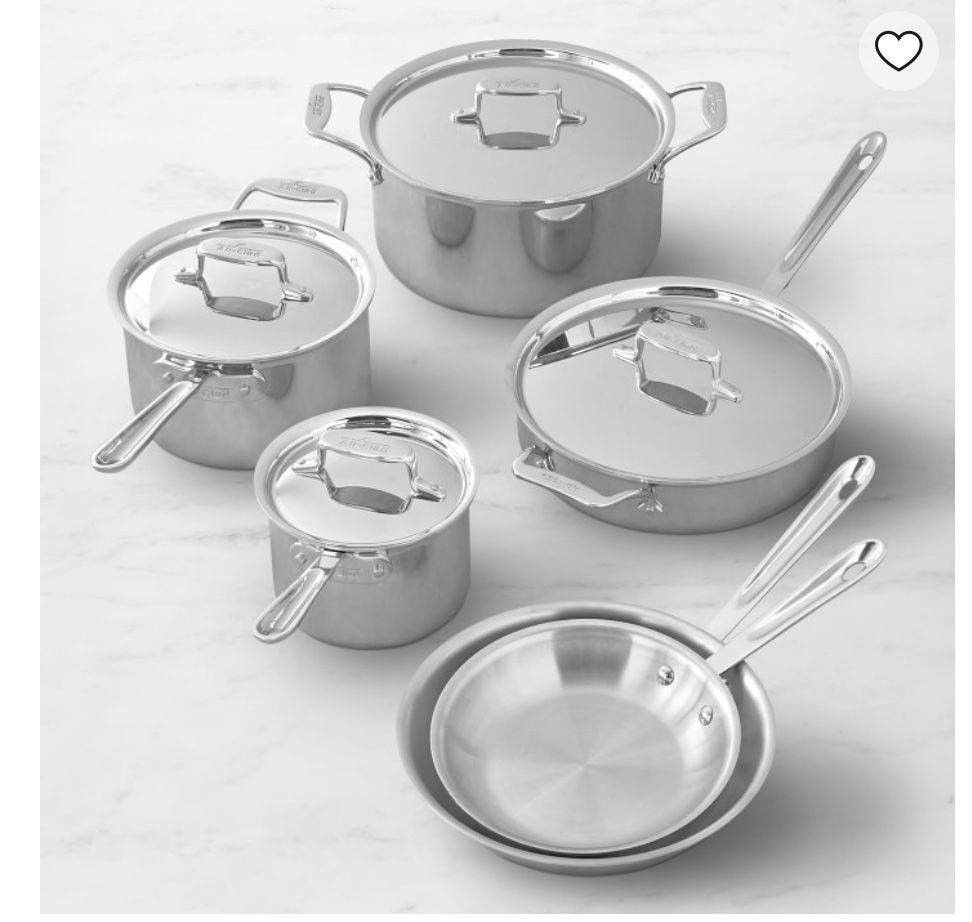 all-Clad5D Stainless Steel 10 Piece Set