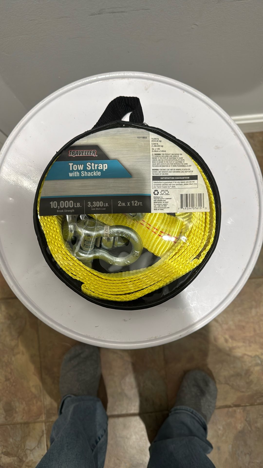 Tow Strap And Shackle 12 Feet