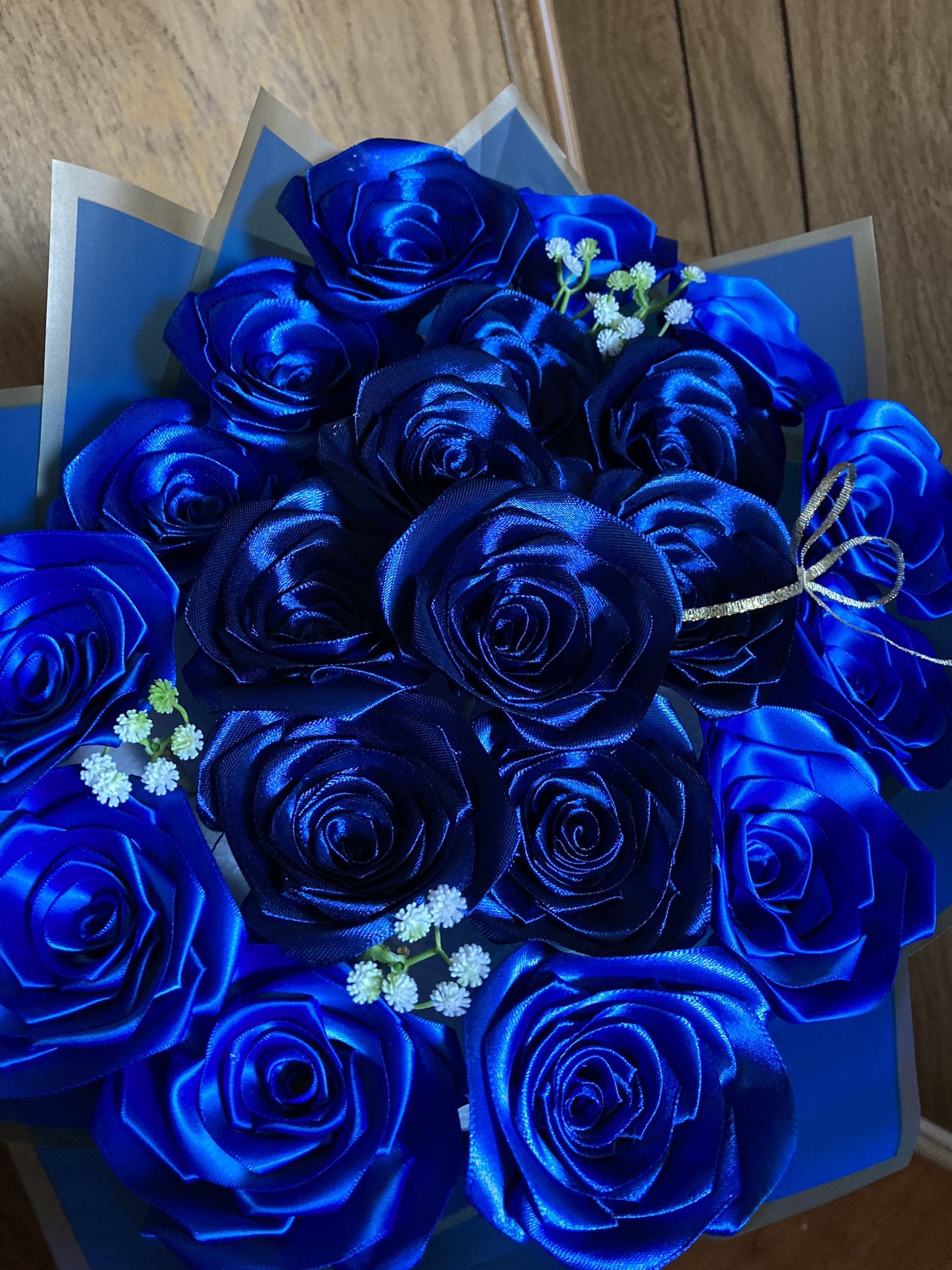 Flowers bouquet Eternal roses Ribbon roses