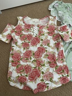 Girls size 8 -Rompers And shirt