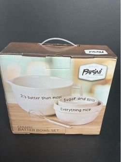 Parini 4 Piece Ceramic Batter Bowl Set NEW