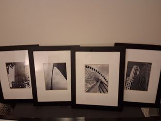 Set of 4 Black Framed Architecture Photos