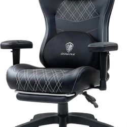 DOWNIX GAMING / OFFICE CHAIR – RECLINING – WITH FOOTREST – $60