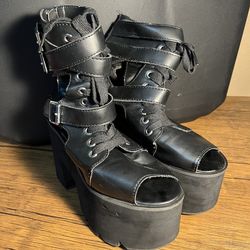 USED - LIKE NEW Killstar Charmed Cut-Out Platforms