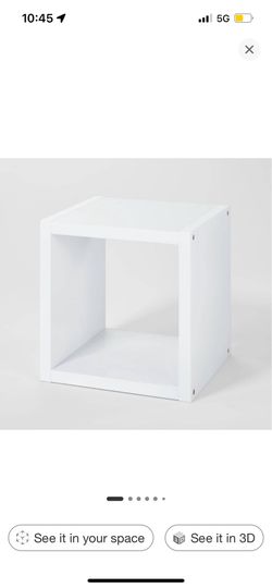 13” Storage Cube White - Brightroom