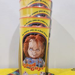 Chucky Good Guys Set Of 4 Plastic Cups 22 oz