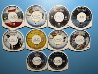 PSP UMD Lot 10 Games - Avatar, Tron, Assassins Creed, Batman, Burnout, Wall.E