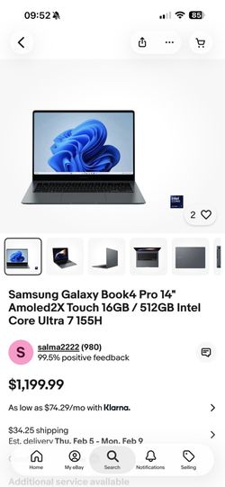 Samsung book 4 pro 14'' 512gb