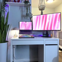Small White Desk Vanity 