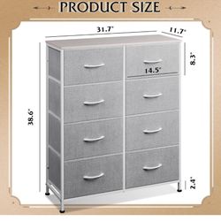 8 Drawer Fabric Dresser
