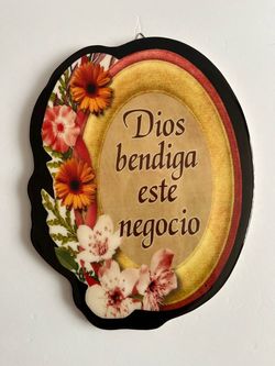 Dios Bendiga Este Negocio Decorative Wall Sign