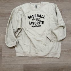 Unisex Gildan Embroidered Sweater Baseball Size Xl