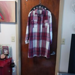 Flannel Knee Length Jacket/Shirt 