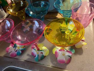 Martini plastic glasses