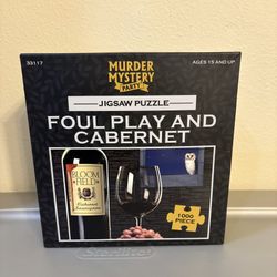 Murder Mystery Foul Play & Cabernet 1000 Piece Puzzle 