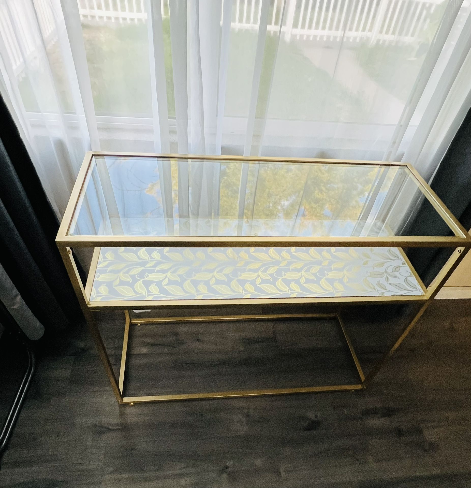 Gold & White Entryway Table