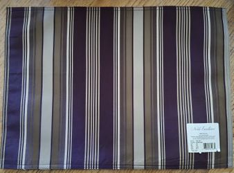 Noble Excellence Striped Placemats Set of 6 (Brand New)