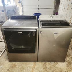 Maytag Brovos XL Washer And Whirlpool Electric Dryer.
