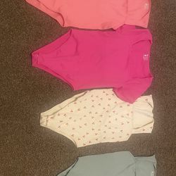 OQQ BODYSUITS PINK AND GREEN AND CHERRY SIZE M