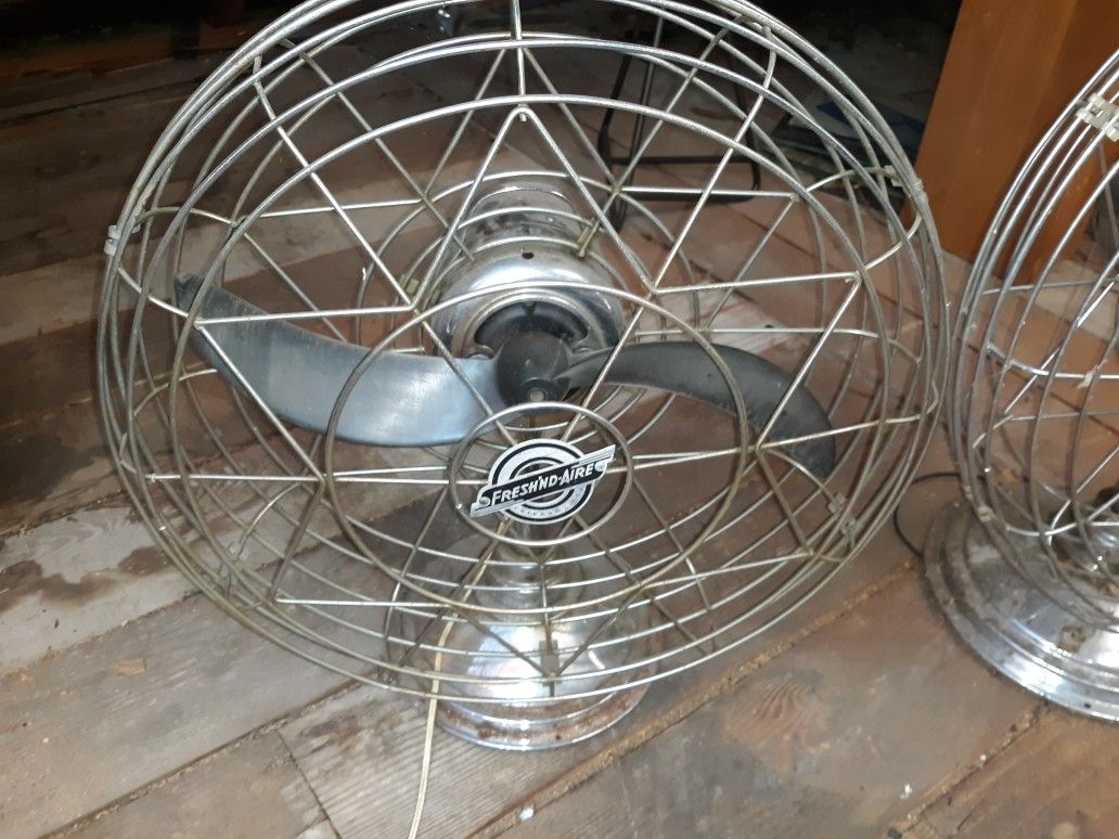 Antique Art Deco Fans Freshnd Air Chrome Vintage Mid Century Modern Bakelight High Powered