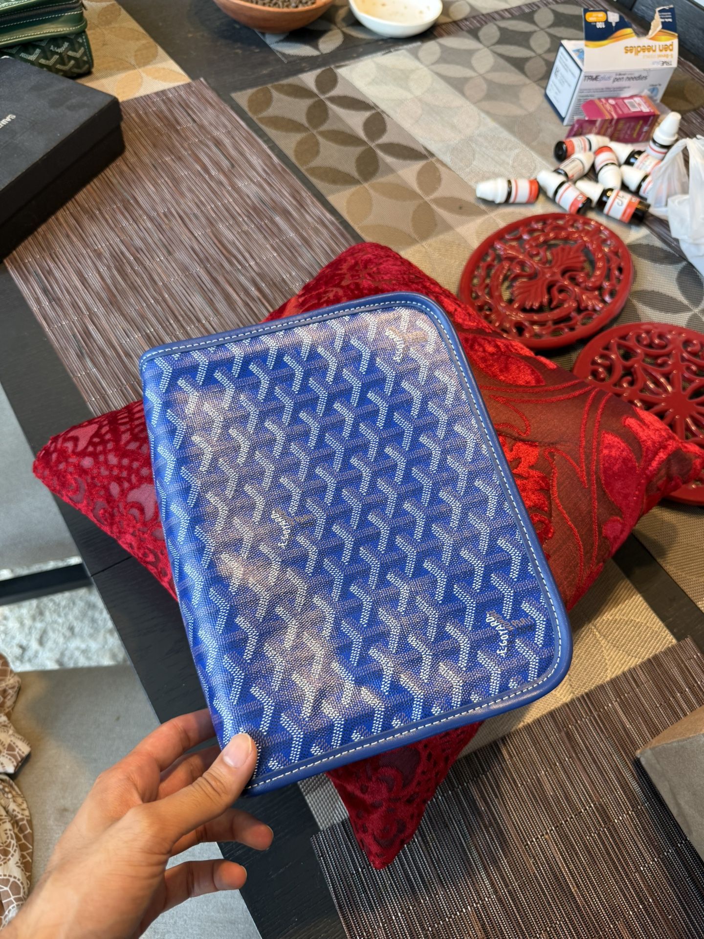 Brand New Goyard Jouvence Travel Bag Sky Blue