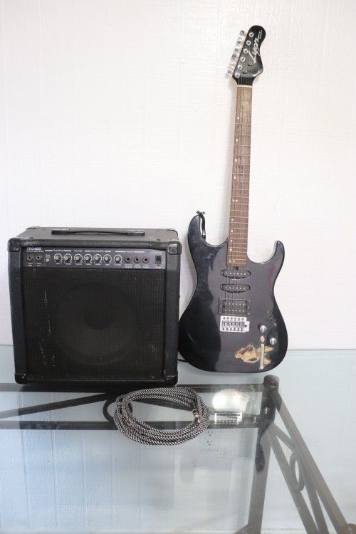 Lyion Electric Guitar By Washburn And TEC40G Guitar Amplifier