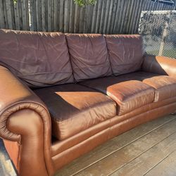 Brown Leather Sofa