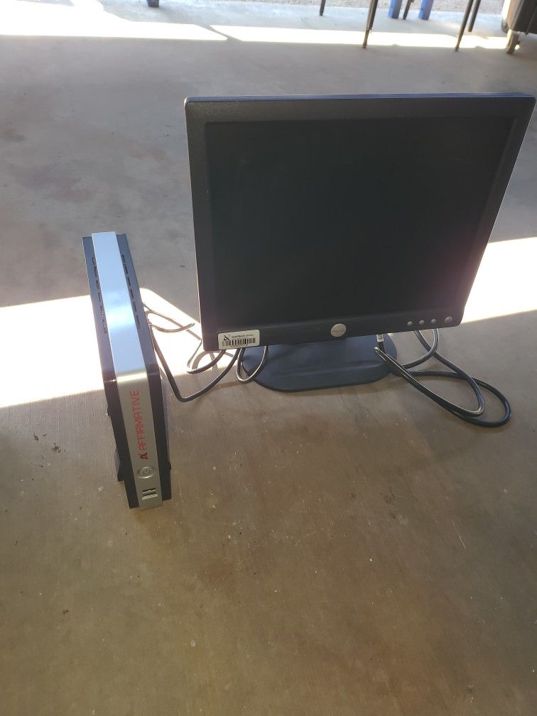 Dell Monitor and Affirmative Mini Pc