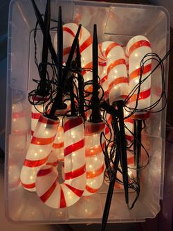 Christmas candy cane lights