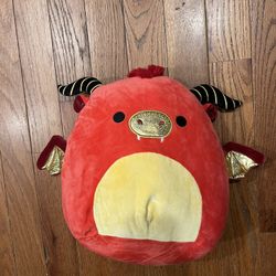 Squishmallows Squishmallow 12” Red Jarik Plush Stuffed Toy Dragon