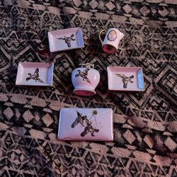 Old Lighter And Ashtrays  