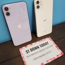 Apple IPhone 11 - $1 DOWN TODAY, NO CREDIT NEEDED