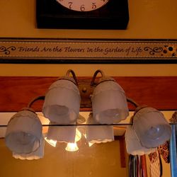 Heavy GLASS Bathroom Vanity LIGHT Fixture