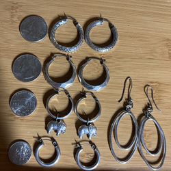 925 silver earrings, choose the one you like for $12 each pair