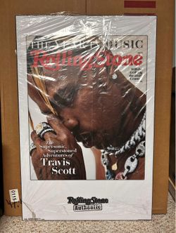 Travis Scott Rolling Stone Magazine Cover 2019 Wood Mount Poster