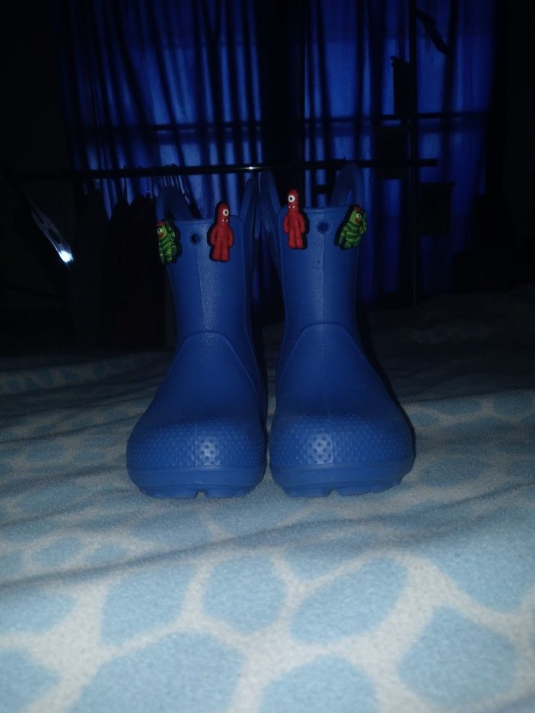 Crocs Blue Boots For Baby's