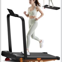 New In Box! CURSOR FITNESS 15% Incline Walking Pad Treadmill with Handle Bar - 0.6-6.2MPH Quiet Foldable Treadmill for Home Office Under Desk 2.5HP Wa