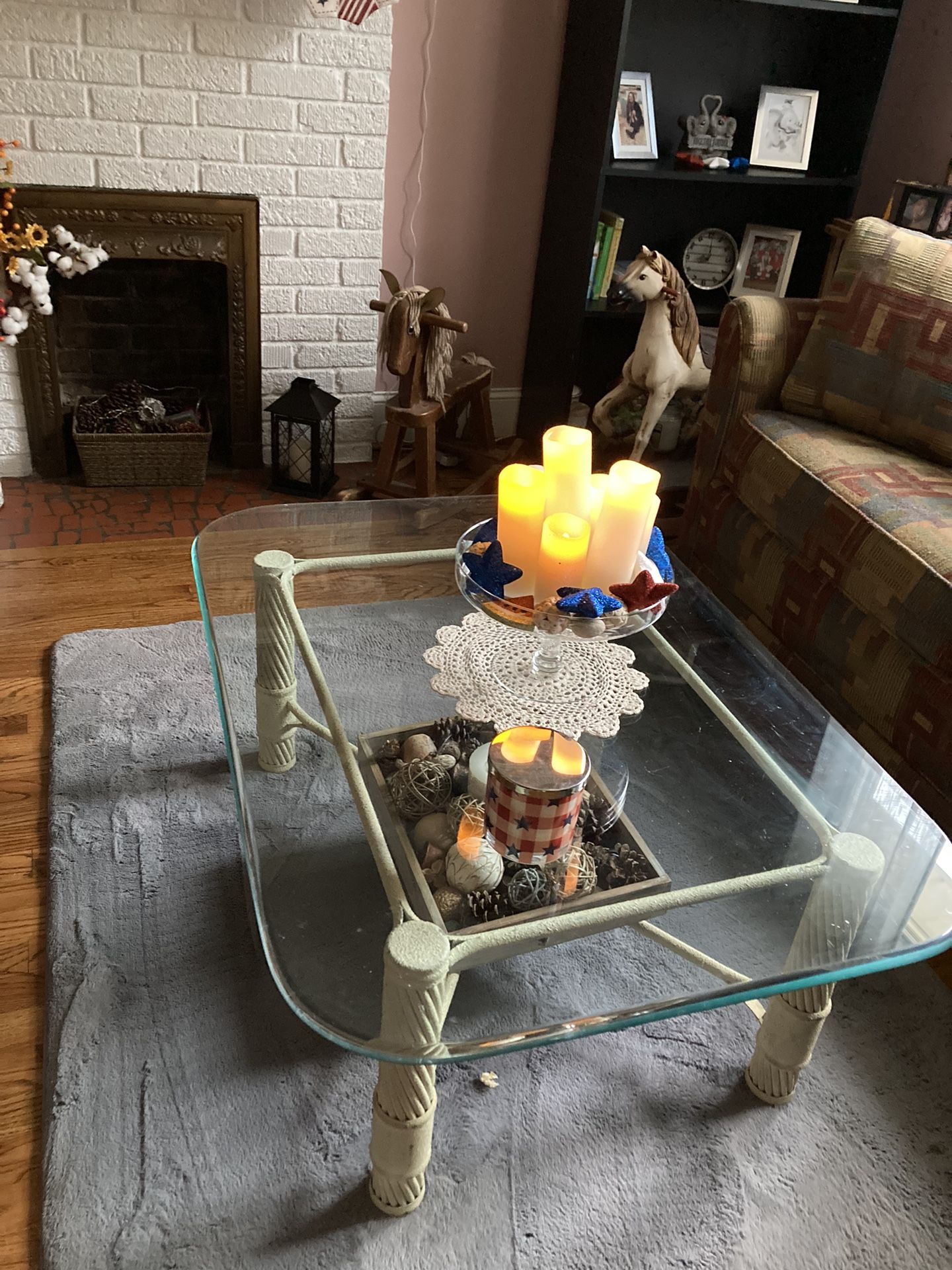 Glass Coffee Table And End Table 