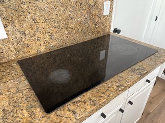 GE 36” Black Glass Electric Cooktop Built-In Stove Top Working