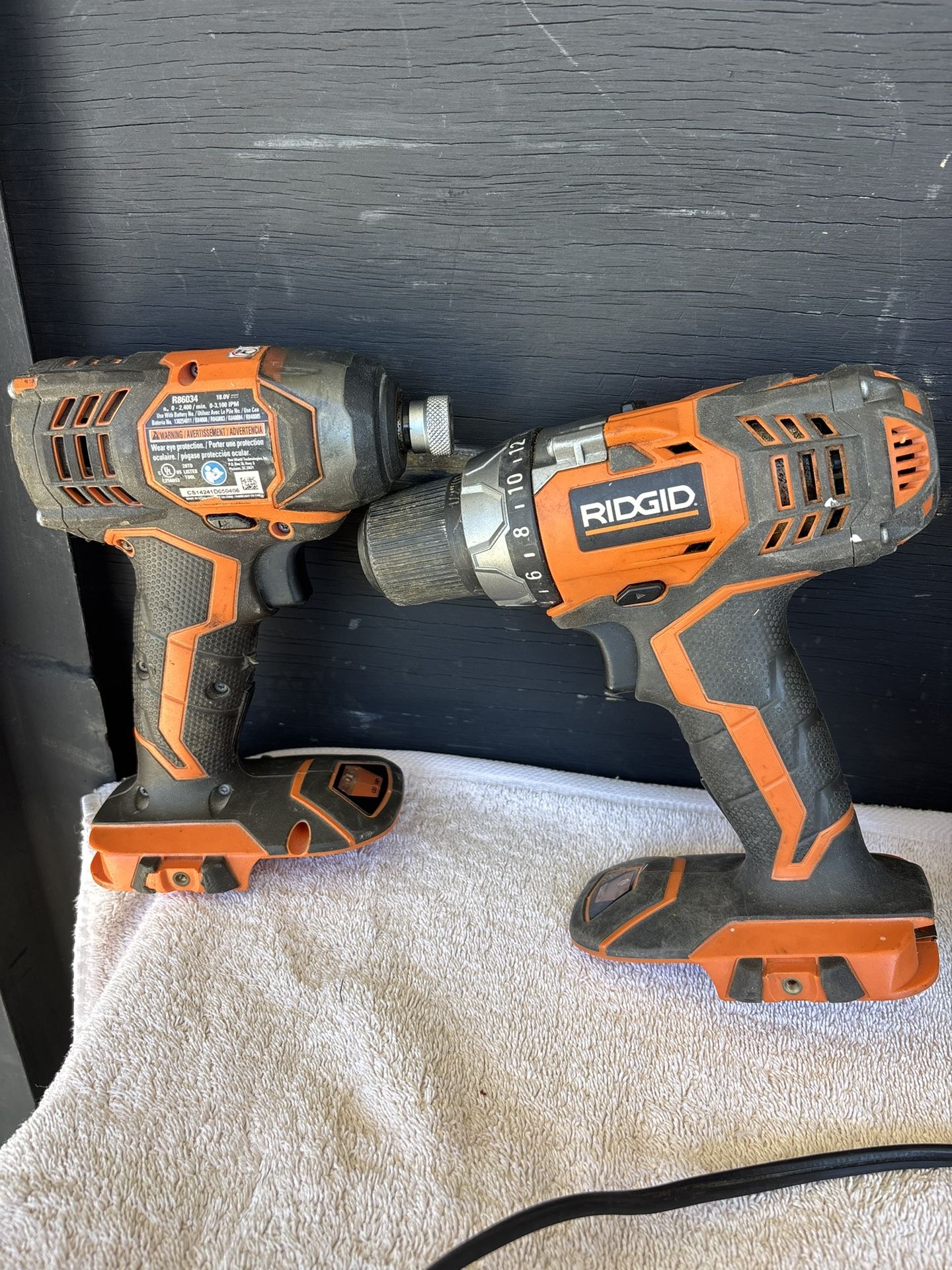 18 Volt Ridgid 4 Pc Drill Kit No Batteries