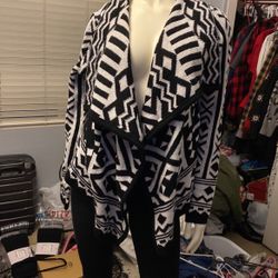 Winter Black And White Sweater
