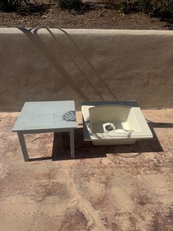 Blanco Laundry Sink and kids table for free - must take both