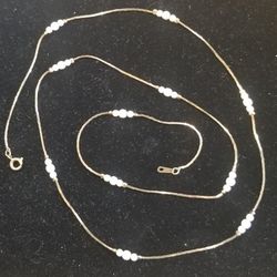 Gold Plated Necklace 28" Long