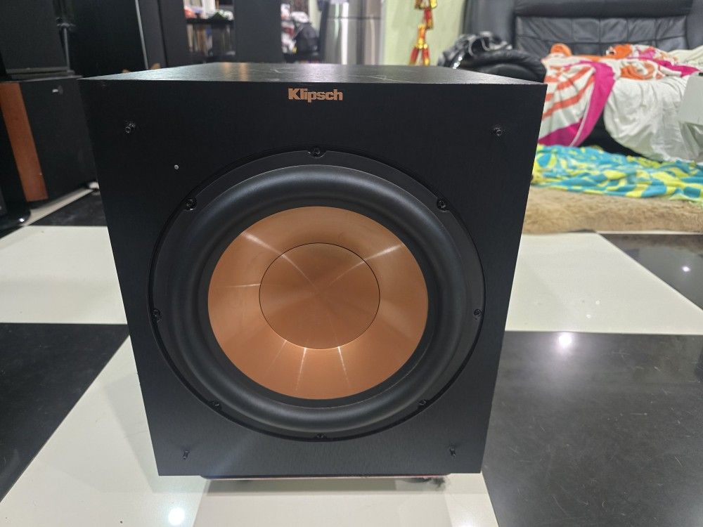 Klipsch Reference R-12SW NA Subwoofer 12" Inch Front Firing 400 Watt Powered Sub working like new, very nice sound.  Will test before you buy. 