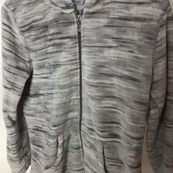 Grey Fleece Zip Hoodie Women’s Small