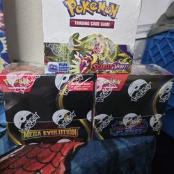 Phantasmal Flames Booster Box, Mega Evolution Booster Box,(Enhanced) Scarlet & Violet Booster Box 