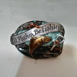 I'd Rather Be Fishing Belt Buckle (Heavy Weight To It ) Never Been Worn