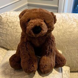 Chocolate Brown Plush Brown Bear . Size 18” 