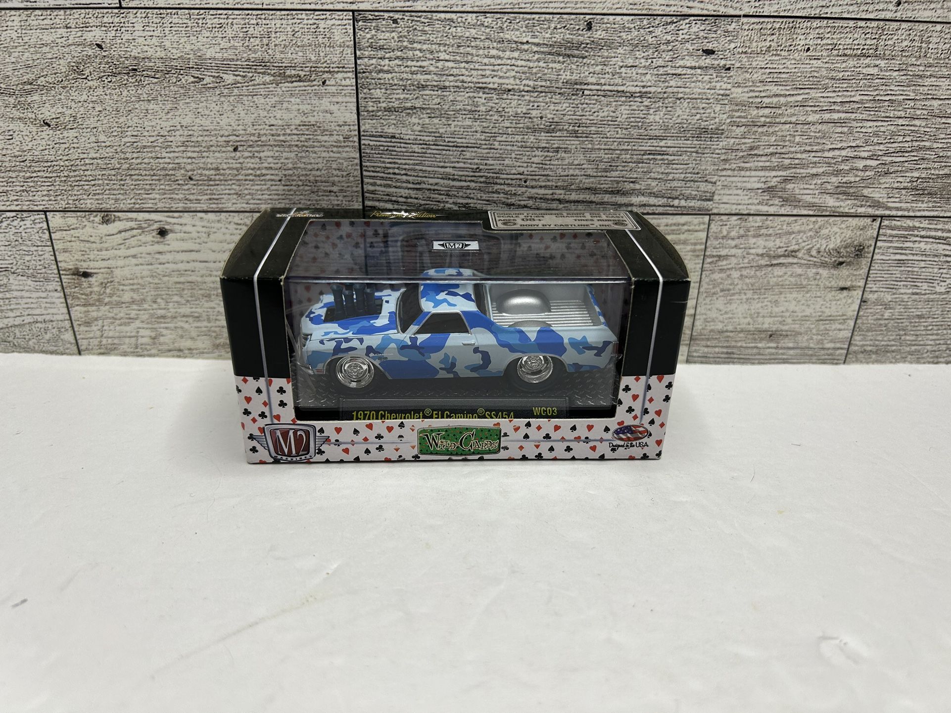 M2 Machines Wild Cards Blue ‘1970 Chevrolet El Camino SS454 WC03 • Die Cast Metal • Made in China